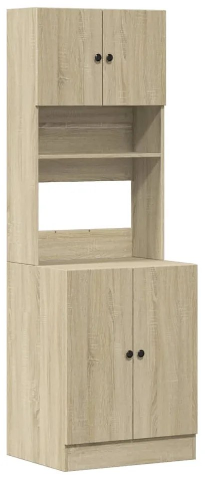 Mobile da cucina rovere sonoma 60x50x180 cm legno multistrato