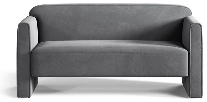 Divano grigio con rivestimento in velluto 140 cm Abby – Micadoni