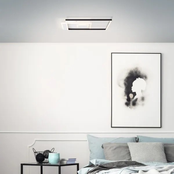 Brilliant - Luce LED dimmerabile IORGO LED/40W/230V 43,5x43,5 cm bianco/nero
