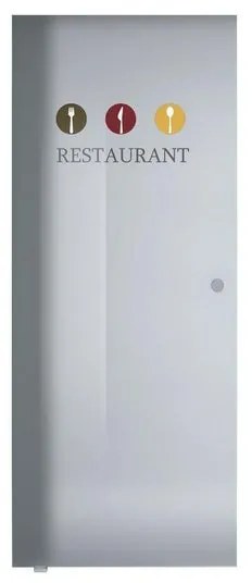 Anta per porta scorrevole Restaurant in vetro nero L 88 x H 215 cm sp.8 mm sinistra