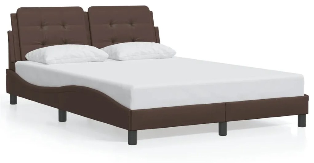 Giroletto Con Luci Led Marrone 140x200 Cm İn Similpelle /