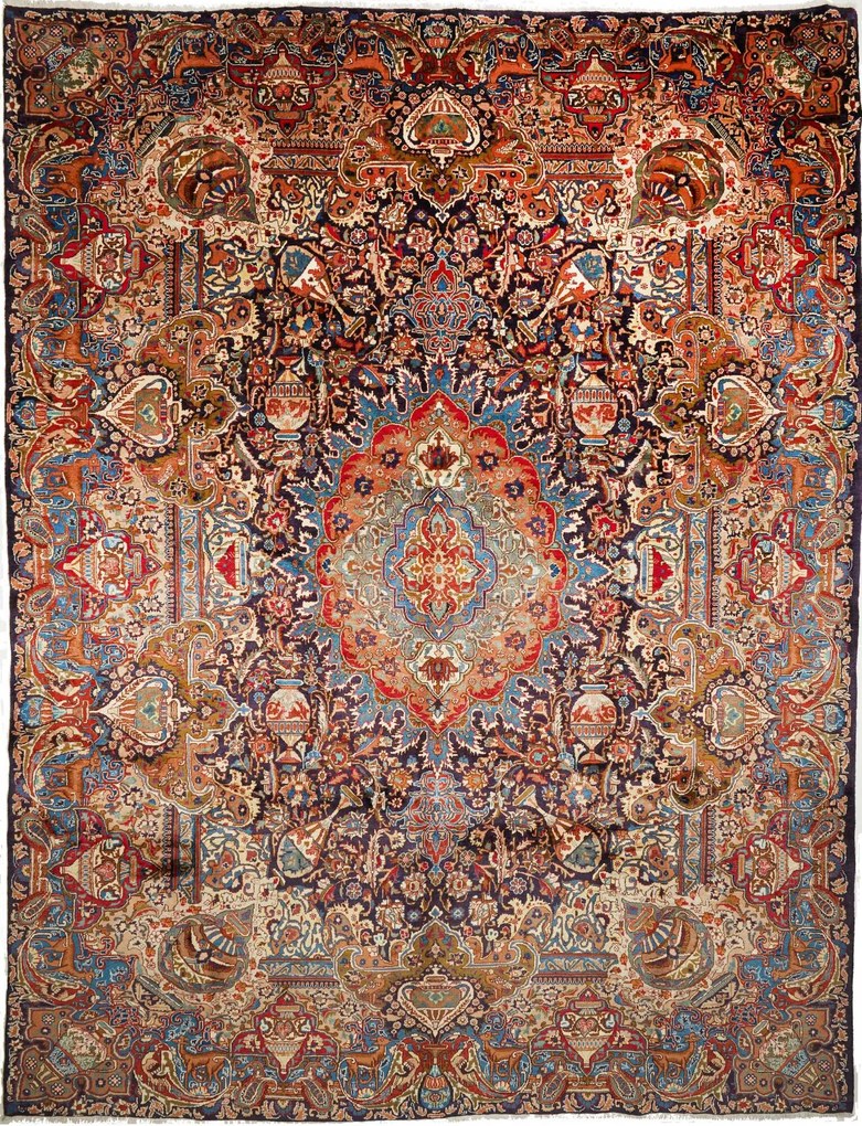 Kashan Tappeto persiano 390x300 (Iran) Annodato A Mano