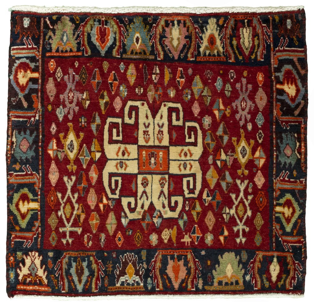 Shiraz Tappeto persiano 70x60 Rosso (Iran) Annodato A Mano