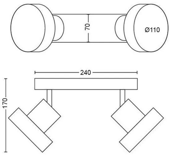 Philips 50602/31/P0 - Luce Spot a LED BUKKO 2xLED/4,5W/230V