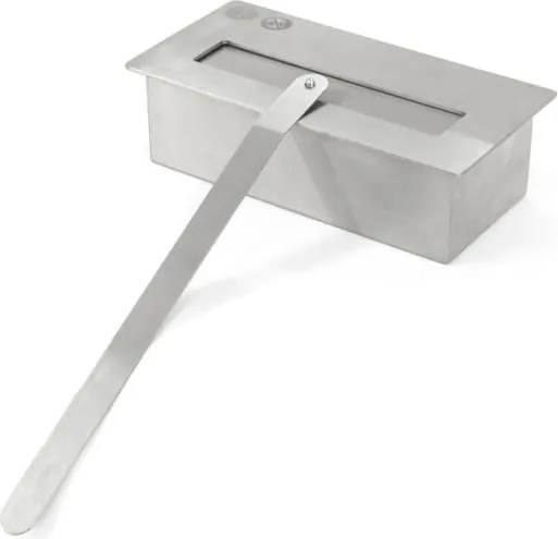 Camino a bioetanolo da terra Oslo in acciao nero L38xP38xH100 cm