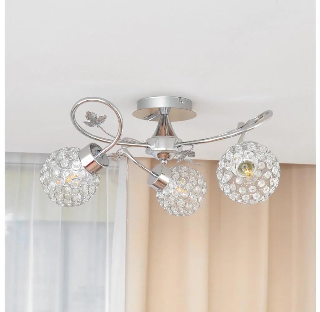 Lampadario a plafone SOPHIA 3xE27/15W/230V cromo lucido/limpido