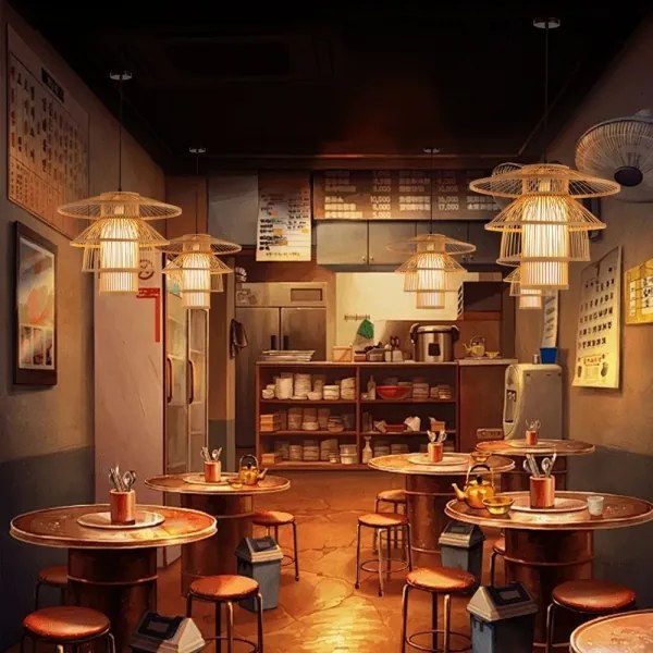 Immax 08255L - Lampadario a sospensione con filo PINCHOS 1xE27/40W/230V diametro 50 cm bambù