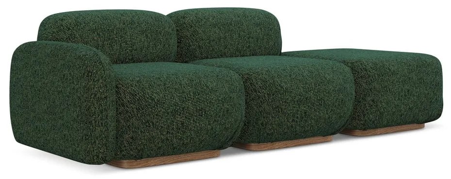 Chaise lounge componibile verde scuro (con penisola a sinistra) Ailani – Makamii
