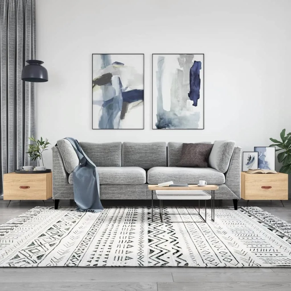 Tavolini Salotto 2pz Rovere Sonoma 50x50x40cm Legno Multistrato /