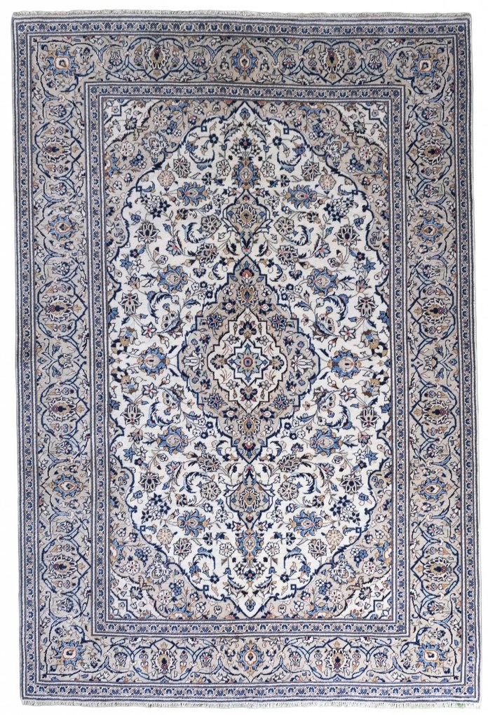Kashan Tappeto 190 x 290 Beige (Iran) Annodato A Mano