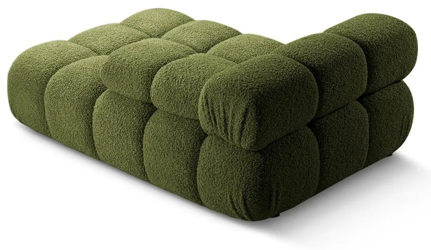 Divano modulo verde in tessuto bouclé (angolo destro) Bellis - Micadoni Home