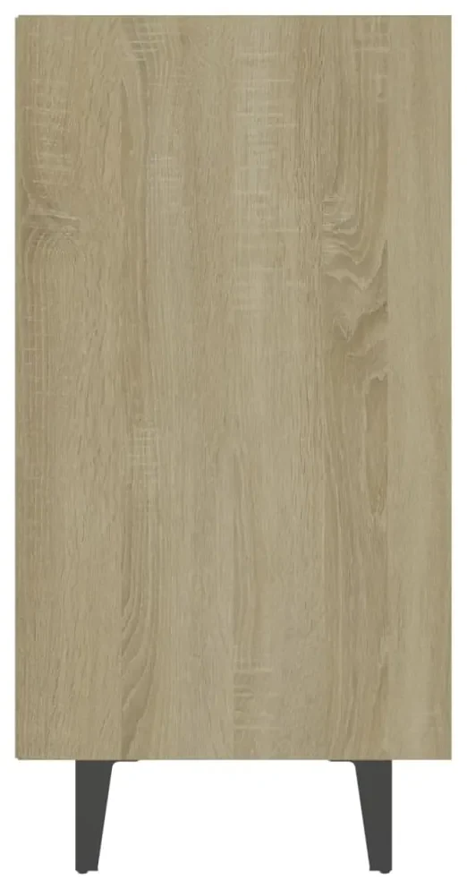 Credenza bianca e rovere sonoma 103,5x35x70 cm in truciolato