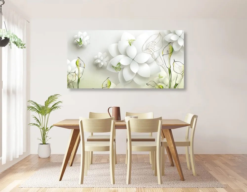Quadro su tela – Fiori astratti