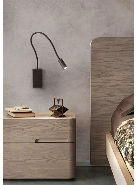 Redo 01-2755 - Lampada LED flessibile WALLIE LED/3W/230V USB CRI 90 nera