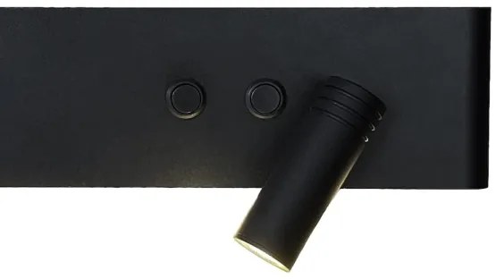 Faretto da parete orientabile LED RESORT LED/10W/230V + LED/3W, nero destro