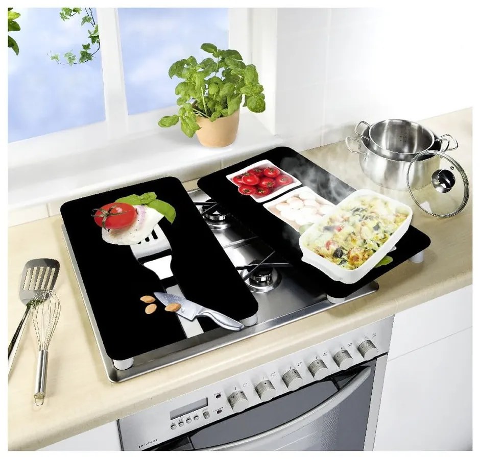 Set di 2 copri stufe in vetro, 52 x 30 cm Caprese - Wenko