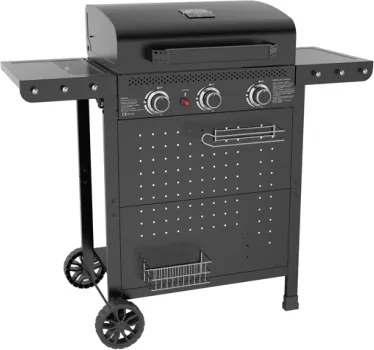 Barbecue A Gas 3 Fuochi Ripiani Pieghevoli Hot 3 C-Line