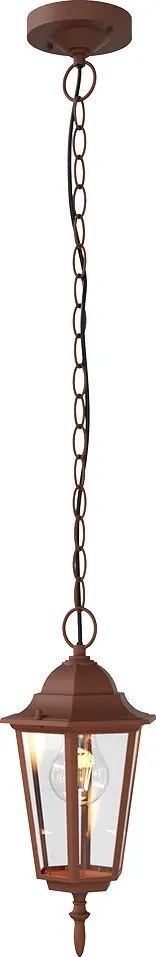 Lampione Storico a Sospensione E27 IP54 Corten - Serie Tosca