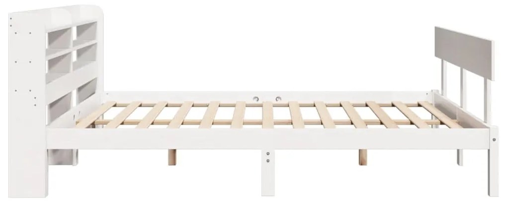 Letto senza materasso bianco 140x200 cm legno massello di pino