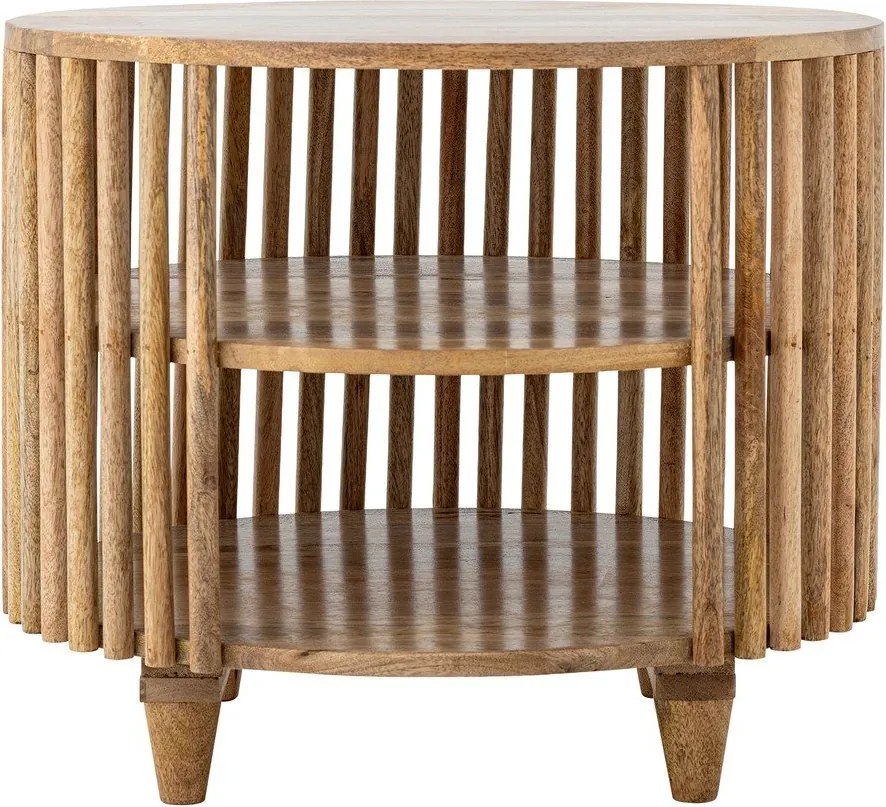 Tavolino da salotto rotondo di colore naturale in mango massiccio ø 60 cm Sali – Bloomingville