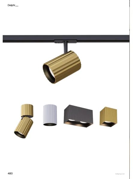 Redo 01-3412 - Faretto DELPHI 2xGU10/7W/230V 16,1x8,1 cm nero