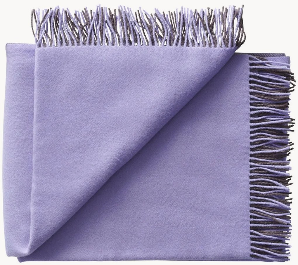Coperta in lana con frange Secret