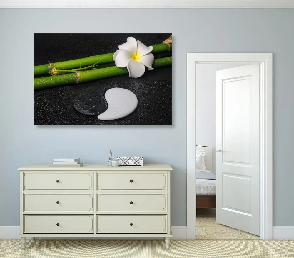 Quadro su tela – Natura morta Spa e pietre Jin e Jang