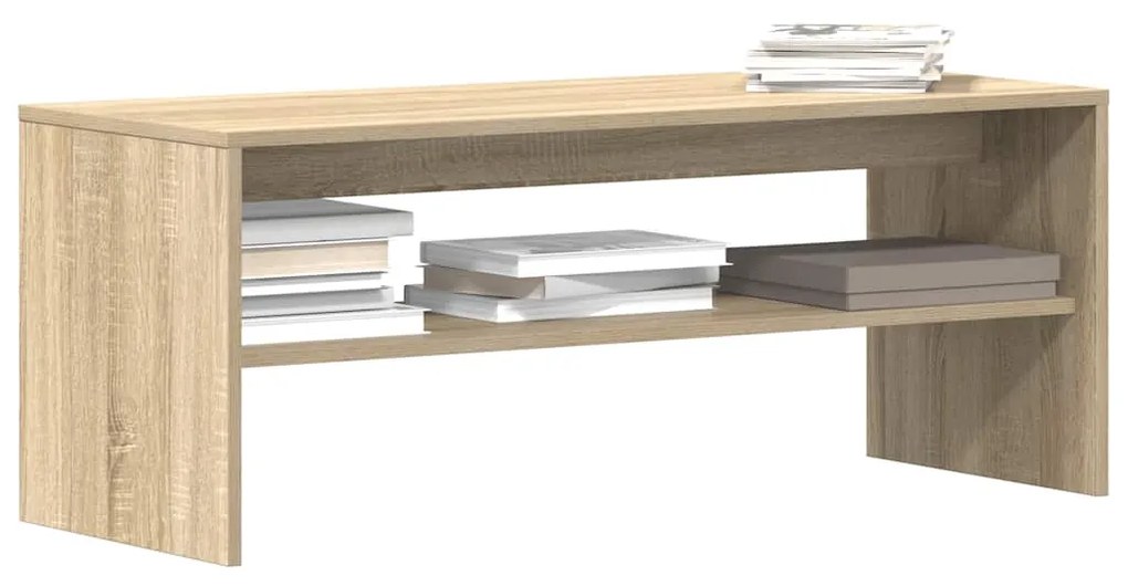 Mobile Porta Tv Rovere Sonoma 100x40x40 Cm İn Legno Multistrato /