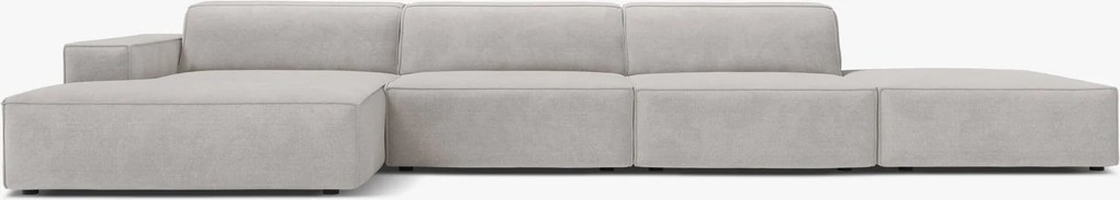 Divano angolare modulare Jodie 5 posti in tessuto Liberty – L341 cm