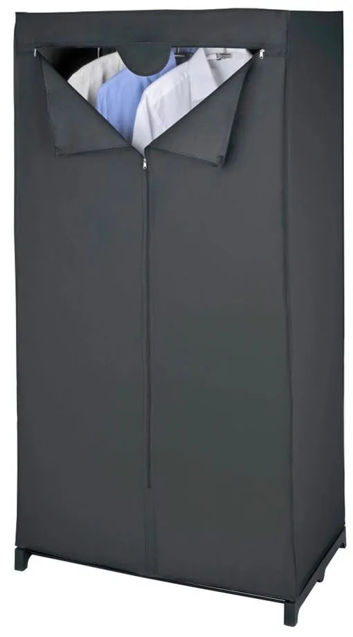 Armadio in tessuto nero 75x150 cm Deep - Wenko