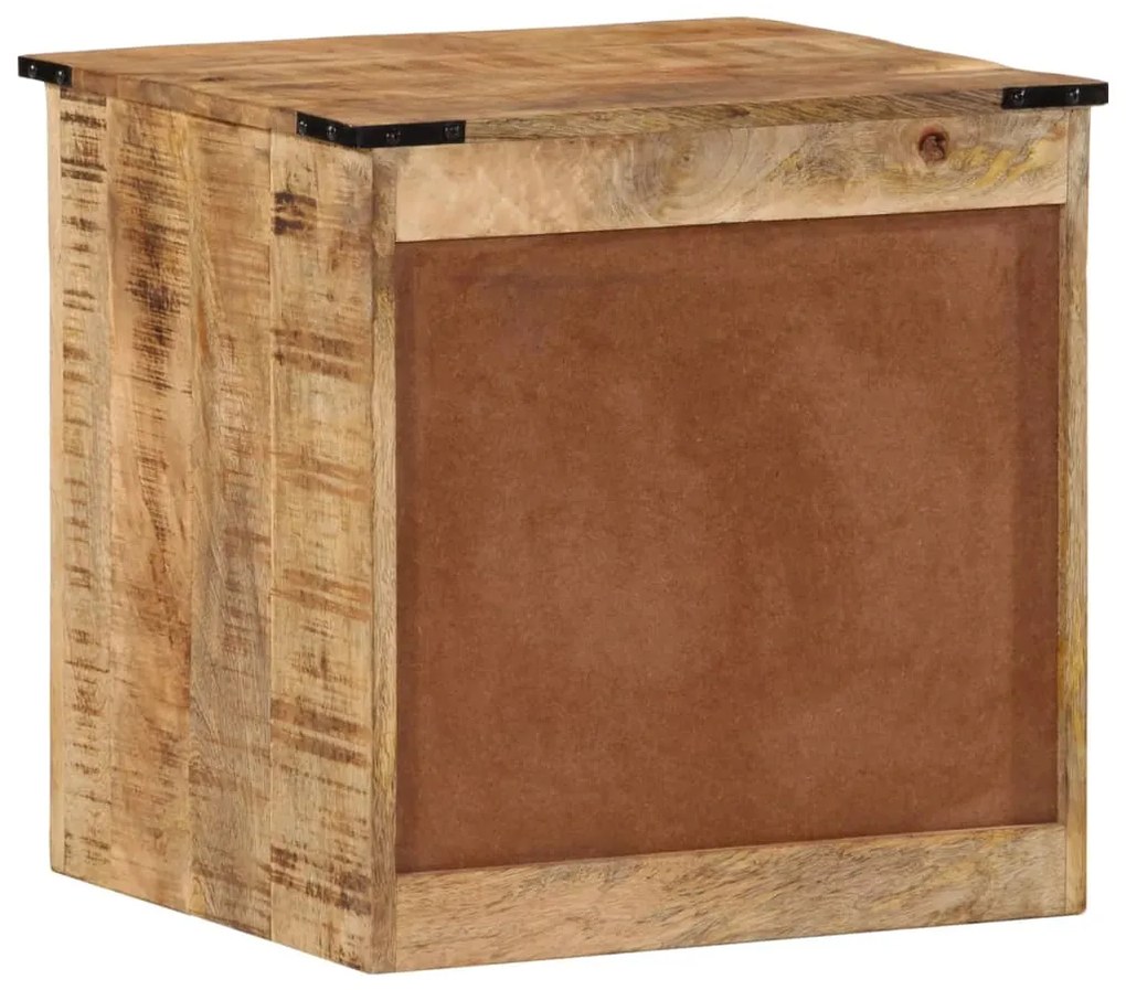 Comodino 45x40x45 cm in legno massello di mango