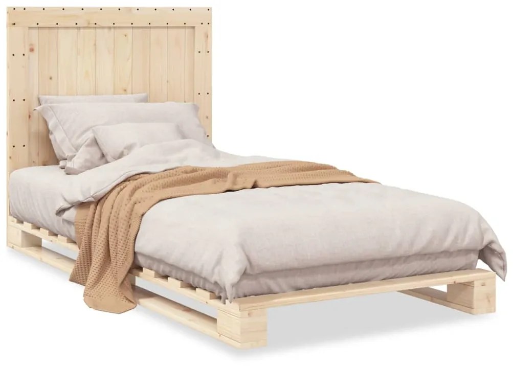 Giroletto con testiera 100x200 cm legno massello di pino