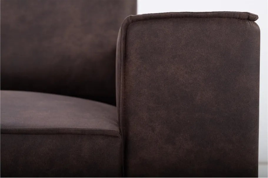 Divano marrone con rivestimento in finta pelle 164 cm Copenhagen – Scandic