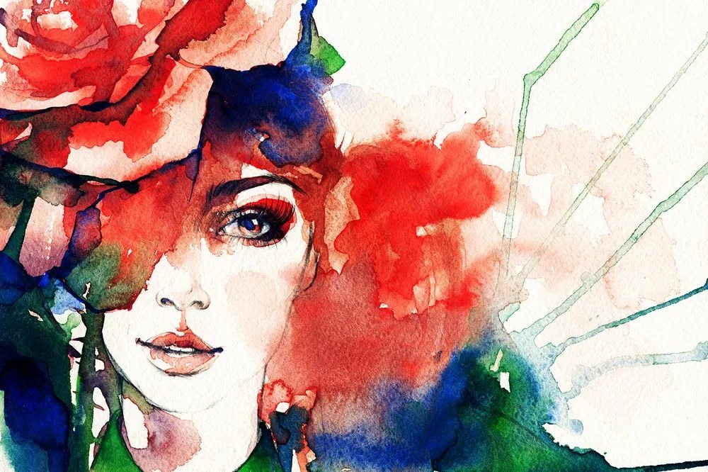 Carta da parati – Ritratto astratto di donna