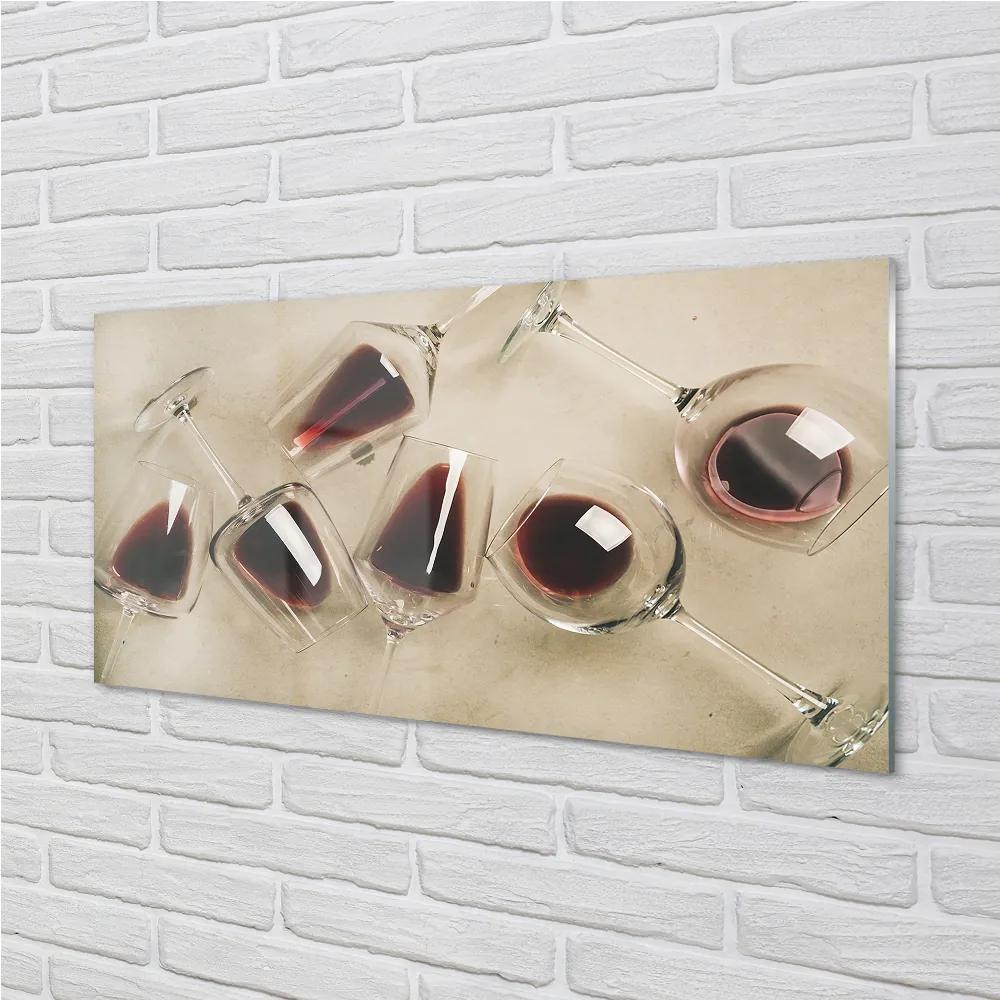 Rivestimento parete cucina Bicchieri di vino 100x50 cm