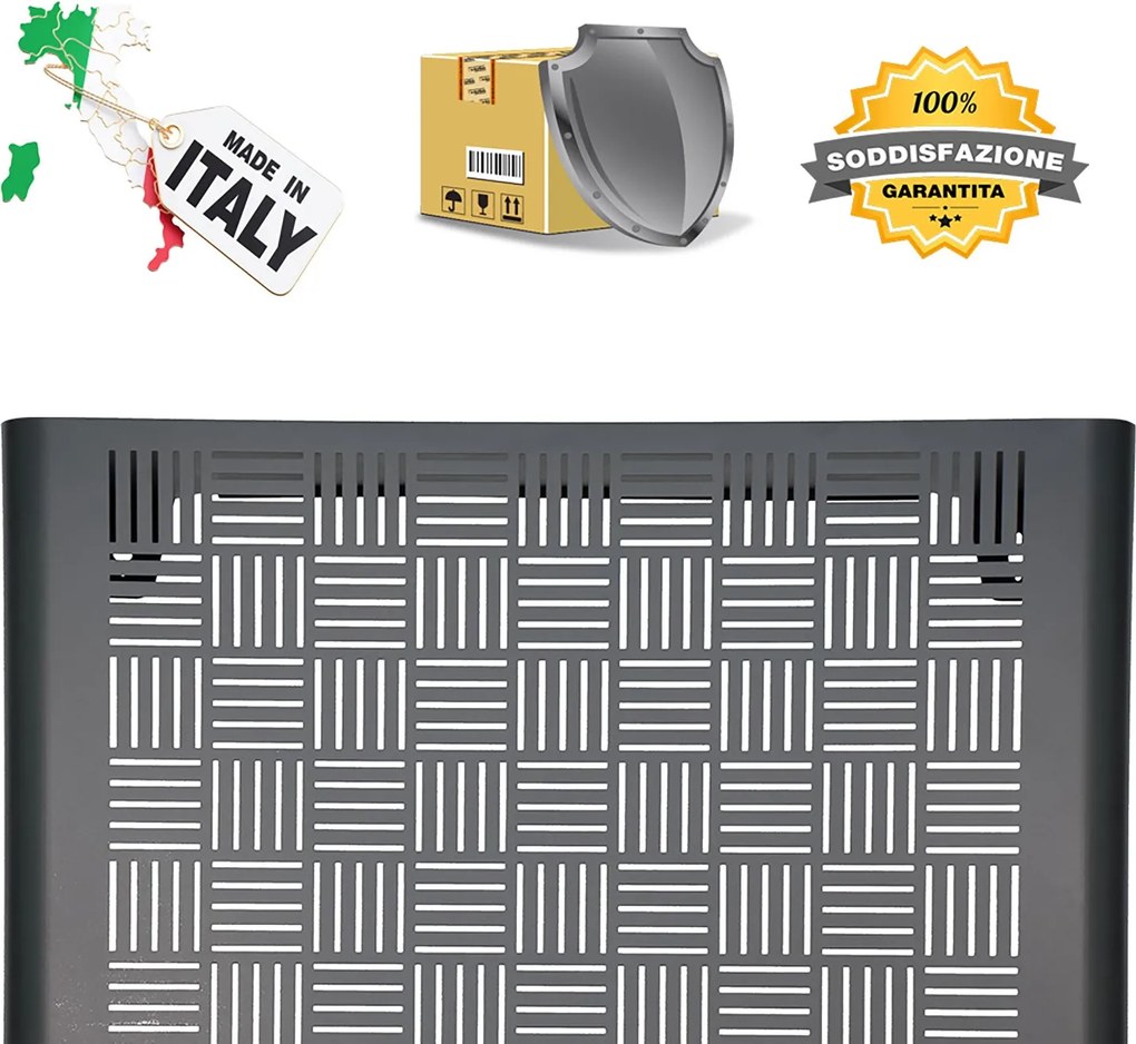 Copri Condizionatore da Esterno Large 105x65x95 cm in Acciaio Zincato Antracite...