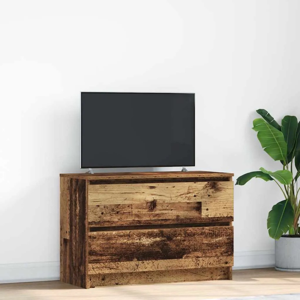 Mobile Porta Tv Legno Antico 80x35x54 Cm İn Legno Multistrato /