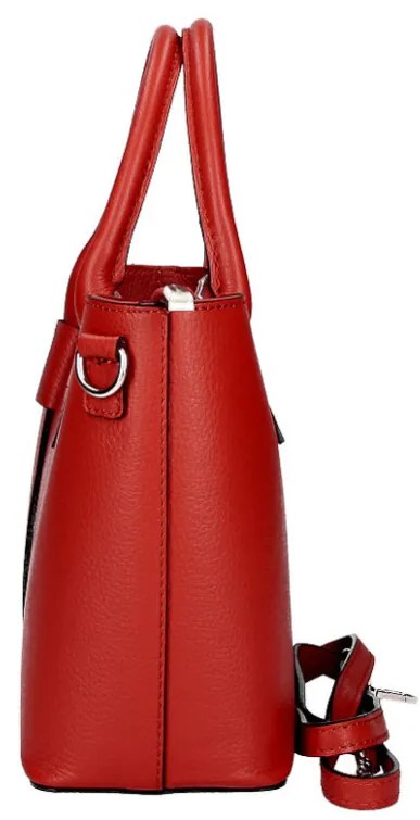 Borsa a mano in vera pelle MI5 rosso Made in Italy