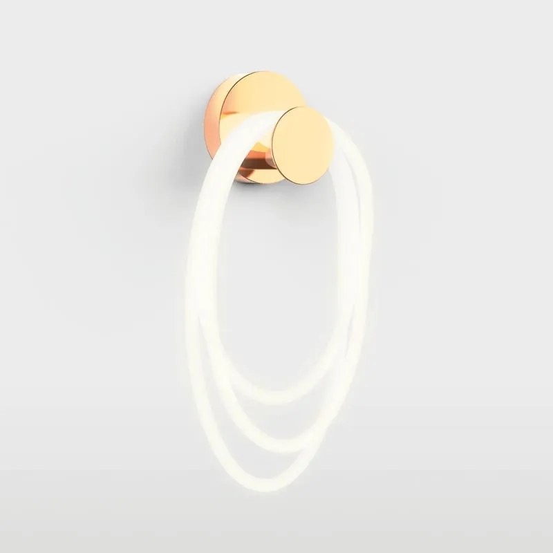 Applique LED neoclassico Polly dorato IP20, luce bianco caldo 2600 lumen,