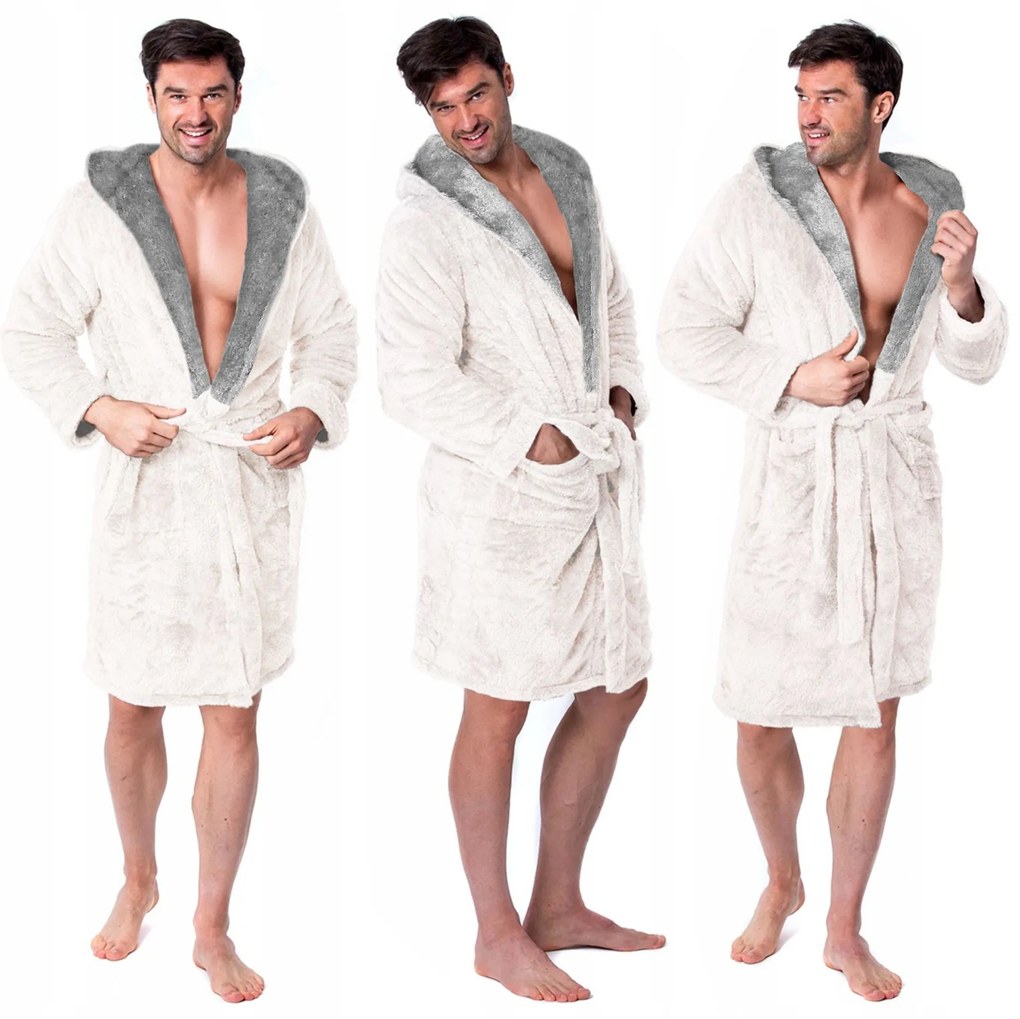 Accappatoio Jordan Ecru Grey men L