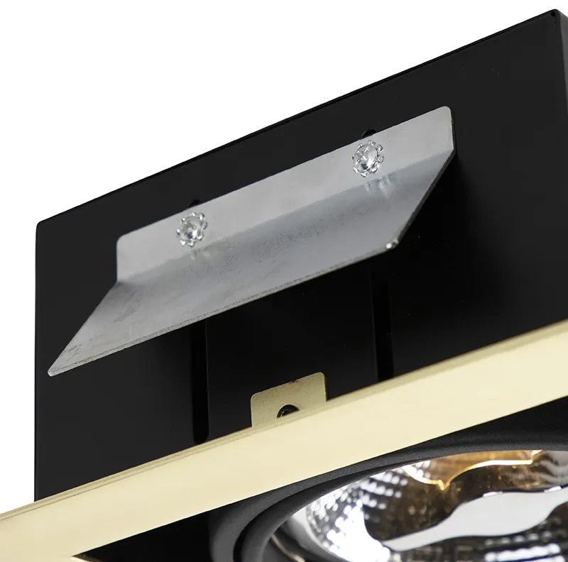 Faretto da incasso orientabile in ottone a 2 luci - ONEON 111-2