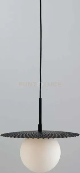 Lampadario a sospensione chaplin nera 1 luce attacco e27 45x45x159,...