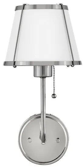 Hinkley HK-CLARKE1-PN-WH - Applique CLARKE 1xE27/40W/230V cromo/bianco