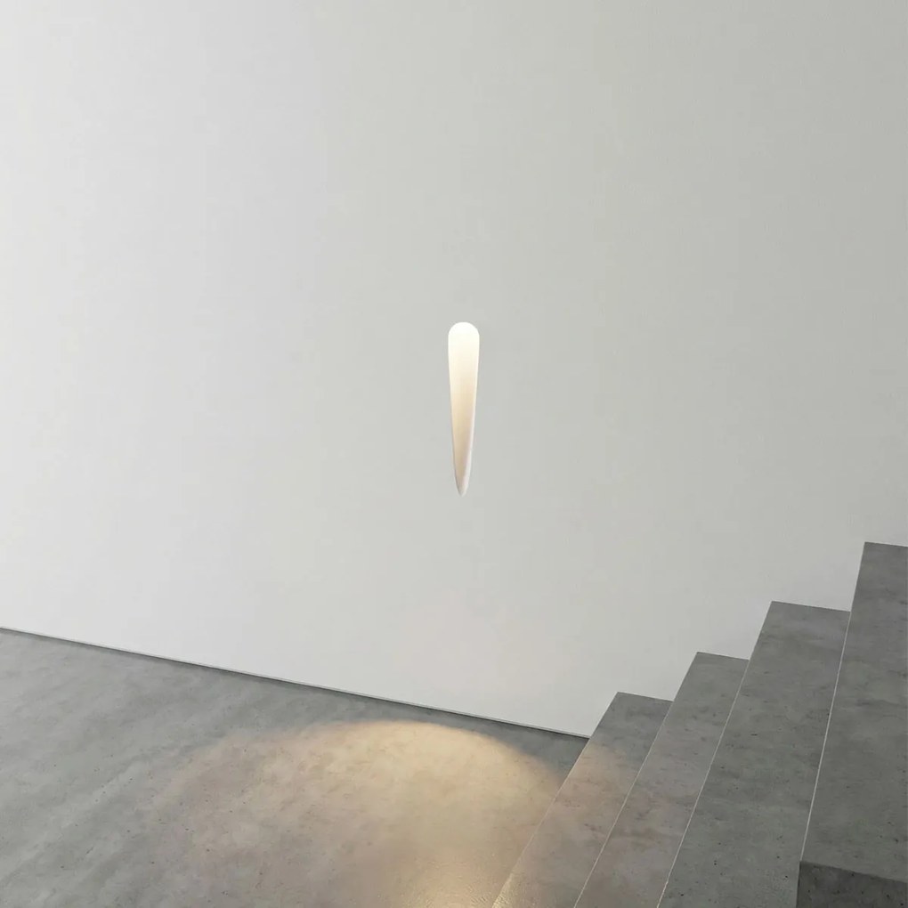 Segnapasso da Incasso GU11 a Goccia in Gesso Pitturabile