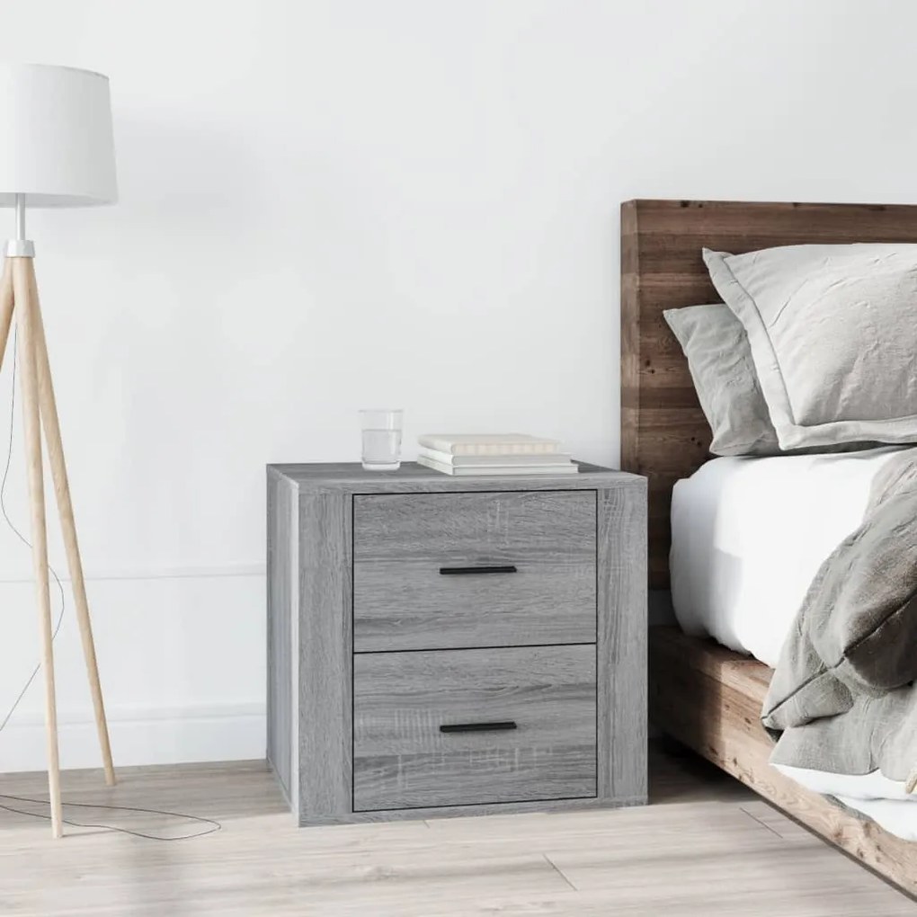 Comodino Grigio Sonoma 50x39x47 Cm /