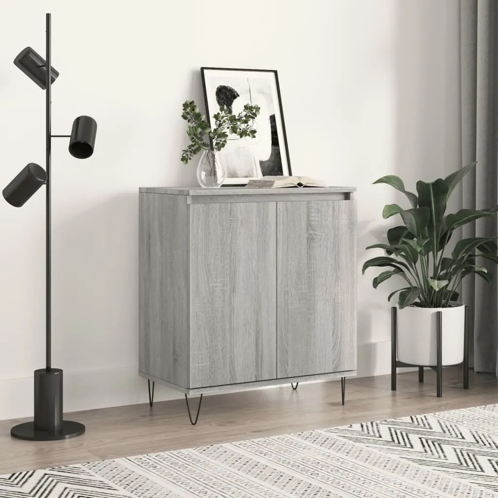 Credenza Grigio Sonoma 60x35x70 Cm İn Legno Multistrato /