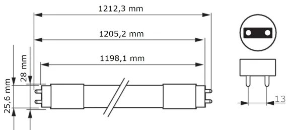 Tubo fluorescente LED Philips MASTER T8 G13/16W/80V 6500K 120 cm