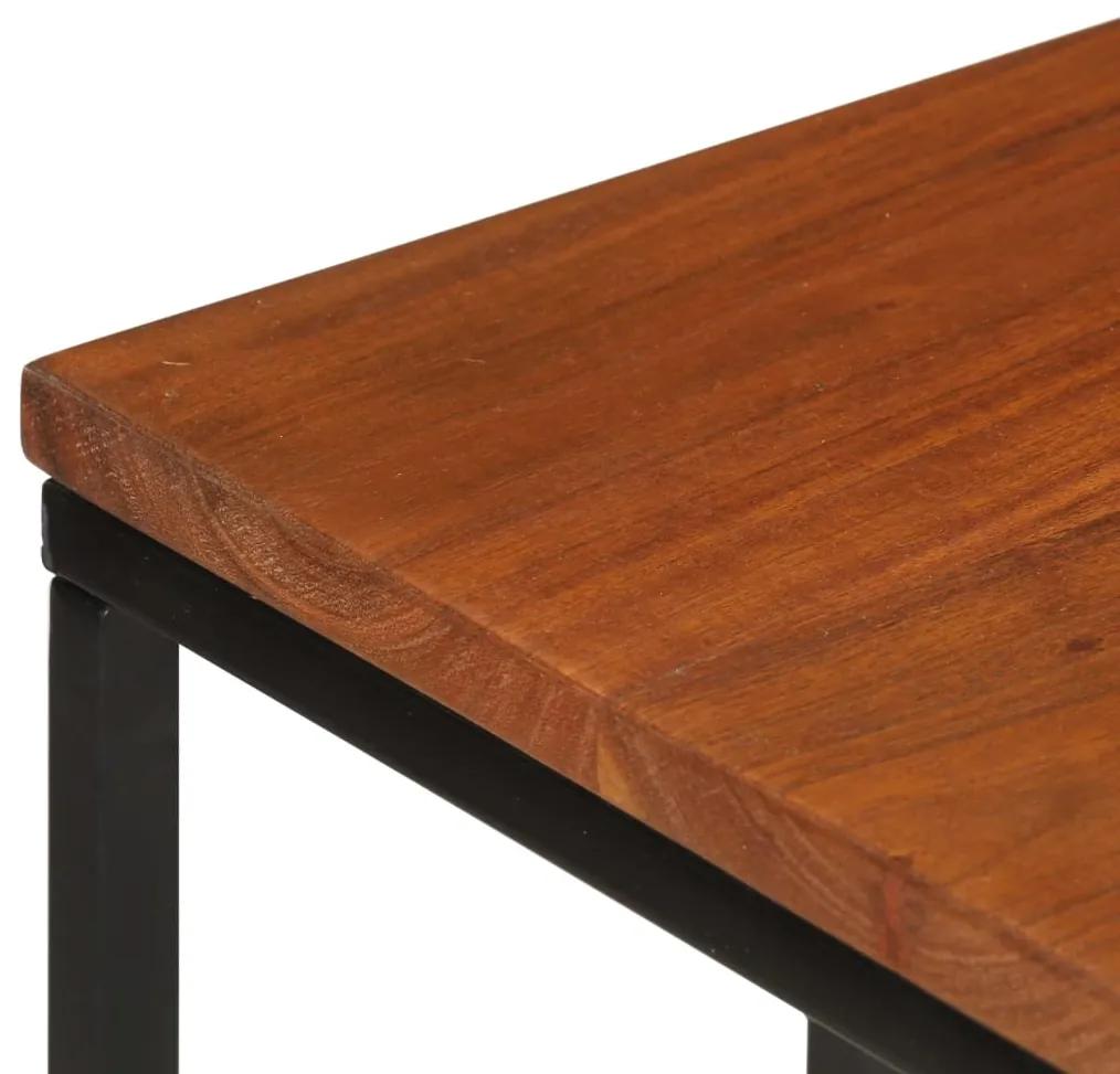 Tavolino di Servizio 35x45x65 cm in Legno Massello di Acacia