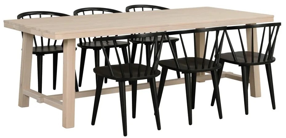 Tavolo da pranzo in rovere laccato opaco , 220 x 95 cm Brooklyn - Rowico