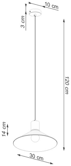 Sollux SL.1319 - Lampadario a sospensione con filo JAGA 1xE27/15W/230V diametro 30 cm bianco